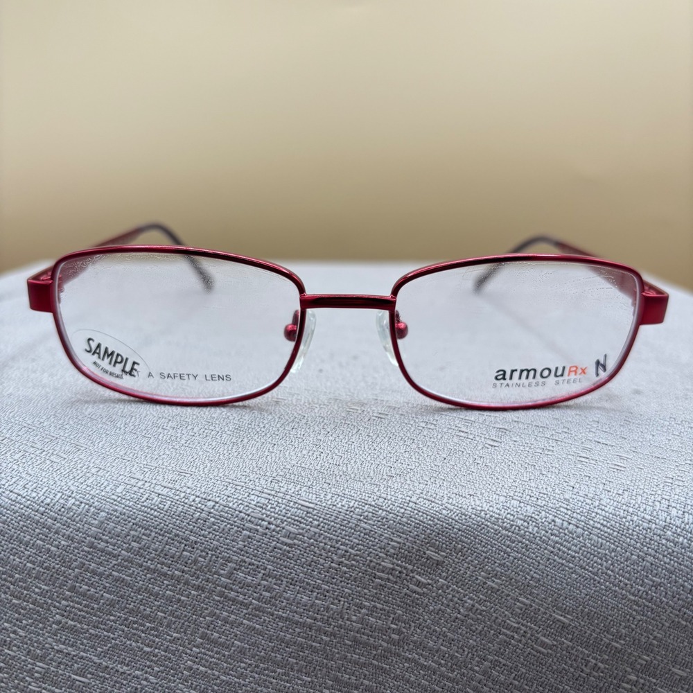 Armourx 7014 BRG Red‎ Stainless Steel Safety Eyeglass Frames Z87-2+ 53-18-135